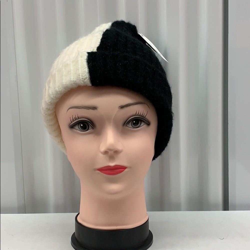 Black and white hat
